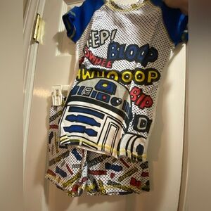 Disney Star Wars White and Blue Pajama Set